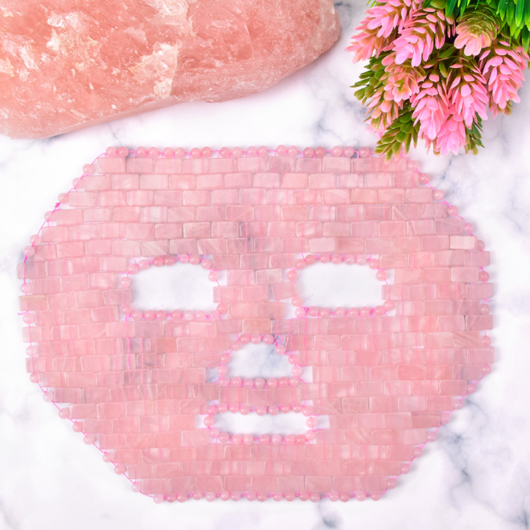 Rose quartz face mask
